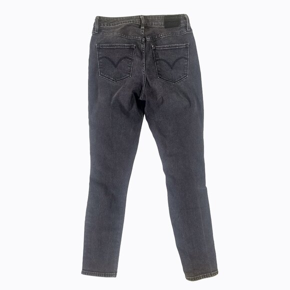 Levi's 721 High Rise Skinny Jean Sz 28 Gray Distressed Thrashed Y2K 90s Grunge - Picture 1 of 7